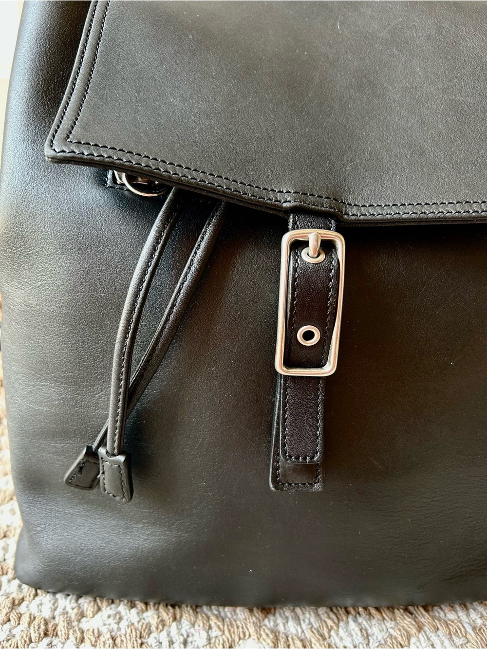 Vintage Coach Backpack Black Leather
 Y2K 9827 Hampton Legacy Excellent - Picture 3 of 12